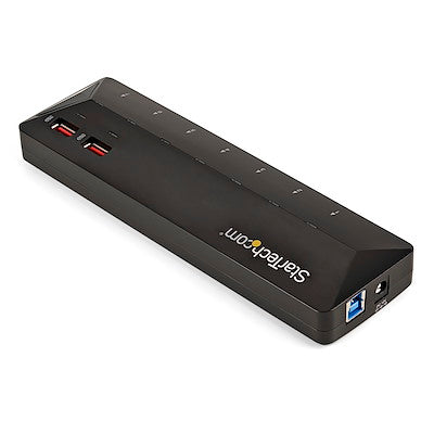 StarTech 7-Port USB 3.0 Hub 5Gbps with 2 Fast Charging Ports External Hub