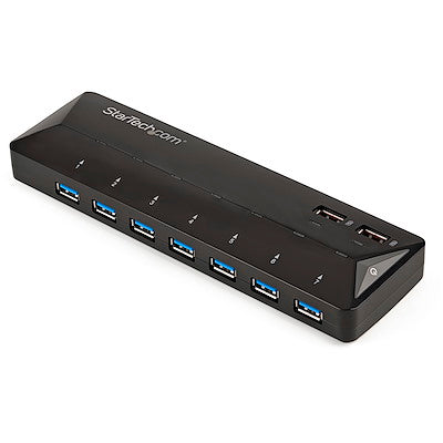 StarTech 7-Port USB 3.0 Hub 5Gbps with 2 Fast Charging Ports External Hub