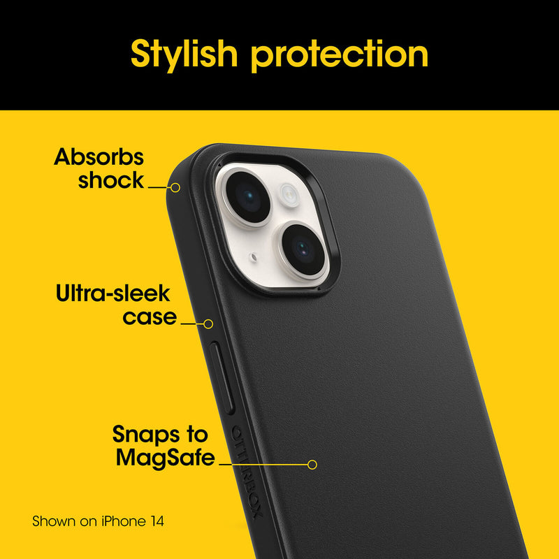 OtterBox Symmetry+ MagSafe Apple iPhone 15 (6.1') Case Black - (77-92928)