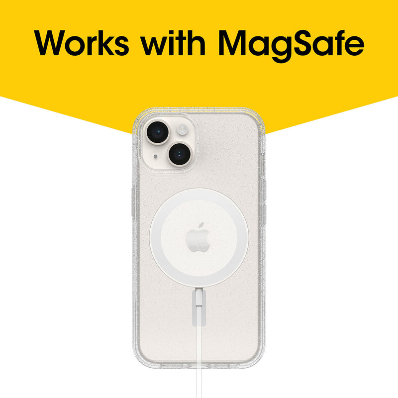 OtterBox Symmetry+ Clear MagSafe Apple iPhone 14 / iPhone 13 Case Stardust (Clear Glitter) - (77-89217)