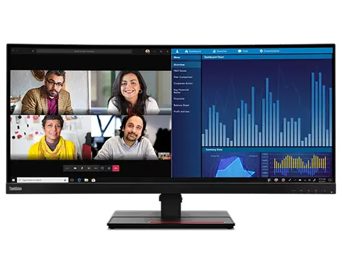 LENOVO P34W-20 34.14" WLED IPS CURVE WQHD (21:9), HDMI(2), DP, USBC, USB, LAN, H/ADJ, 3YR - 63F2RAR3AU