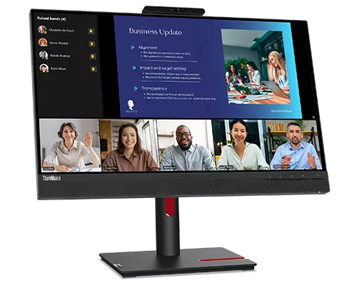 LENOVO T24V-30 23.8" WLED IPS FHD (16:9), HDMI, DP, VGA, USB(3), H/ADJ, SPKR, W/CAM, 3YR - 63D8MAR3AU