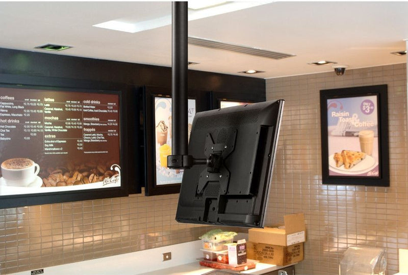 ATDEC DISPLAY CEILING MOUNT, UP TO 25KG, VESA UP TO 200x200, UP TO 0.9M LONG, BLACK - TH-1040-CTS