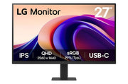 Front view of the LG 27U631A-B 27-Inch QHD Monitor.