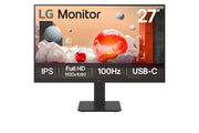 LG 27 inch FHD IPS MONITOR, 5MS,100HZ, HDMI 1.4, USB-C, 3Y