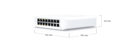 UBIQUITI UniFi SWITCH LITE 16 POE, 16 GbE PORT (8 PoE+), 45W, WALL MOUNT KIT INCLUDED
