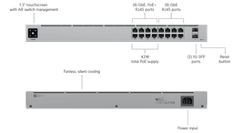 Ubiquiti UniFi USW-16-POE Gen2 16-Port Gigabit Switch 8x PoE+ 2x SFP 42W