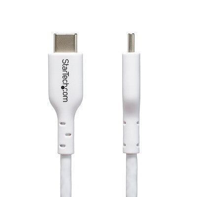 STARTECH 6.6ft (2m) USB-C Charging Cable, Charge & Sync, 60W (3A) PD, USB 2.0 Laptop Charger Cable - White USB C Charging Cord