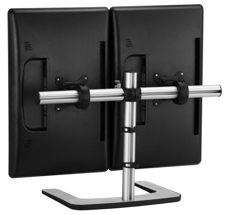 ATDEC DUAL MONITOR DESK STAND, UP TO 32" & 12KG, VESA UP TO 100x100, HORIZONTAL,10 YR WTY - VFS-DH