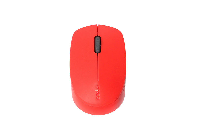 RAPOO M100 2.4GHz & Bluetooth 3 / 4 Quiet Click Wireless Mouse Red - M100-Red