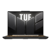A TUF Gaming F16 with the TUF Gaming logo on screen