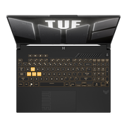 A top down view of the TUF Gaming F16 in Eclipse Grey.
