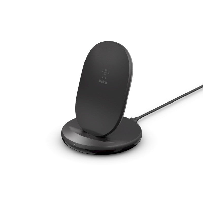 BELKIN QI WIRELESS 15W CHARGING STAND, BLACK, INCLUDE WALL CHARGER WITH CABLE,2YR+CEW - WIB002AUBK