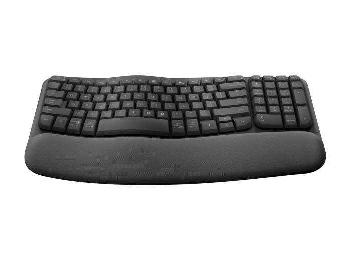 LOGITECH WAVE KEYS FOR BUSINESS ERGONOMIC KEYBOARD, LOGIBOLT, BLUETOOTH, GRAPHITE, 3Y WTY-920-012338