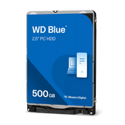 Western Digital Blue 500GB hard drive on a white background