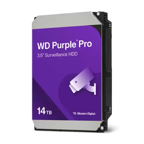 WD Purple Pro 14TB Surveillance HDD 7200RPM 256MB SATA 3.5in 5YR Warranty