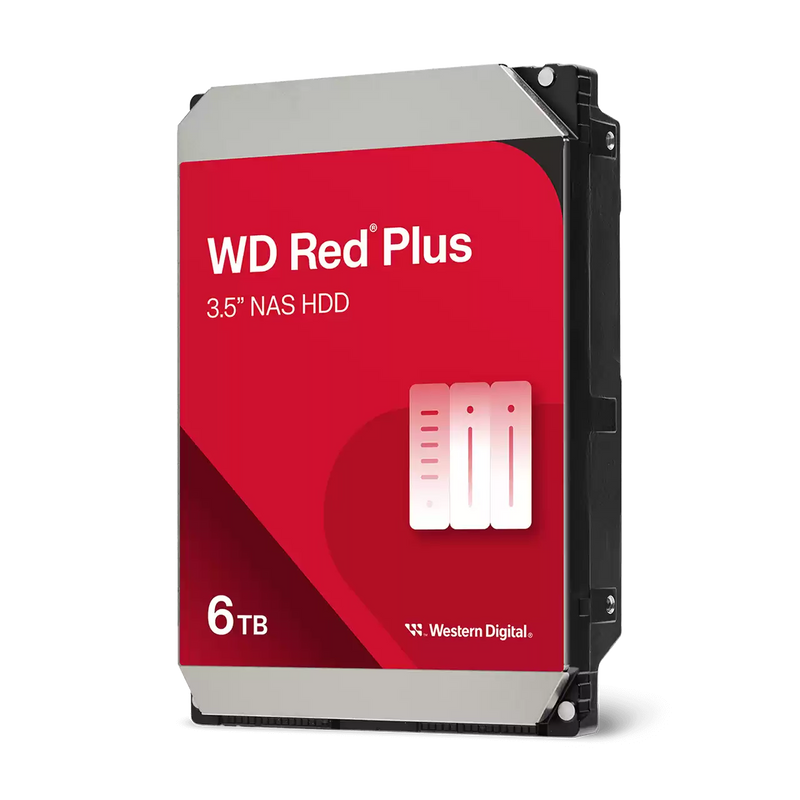 Western Digital WD Red Plus 6TB 3.5in NAS HDD SATA 6Gb/s 5400RPM 256MB