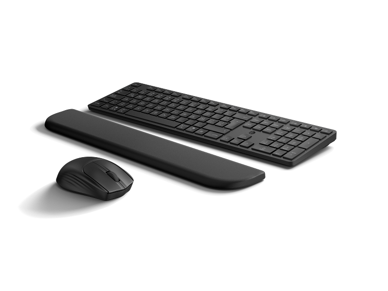HP 585C Wireless Multi-Device Dual-Mode Keyboard Mouse Combo with Palm Rest BD5F3AA