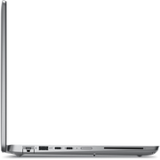 Profile view of the left side of the Precision 3490 Laptop