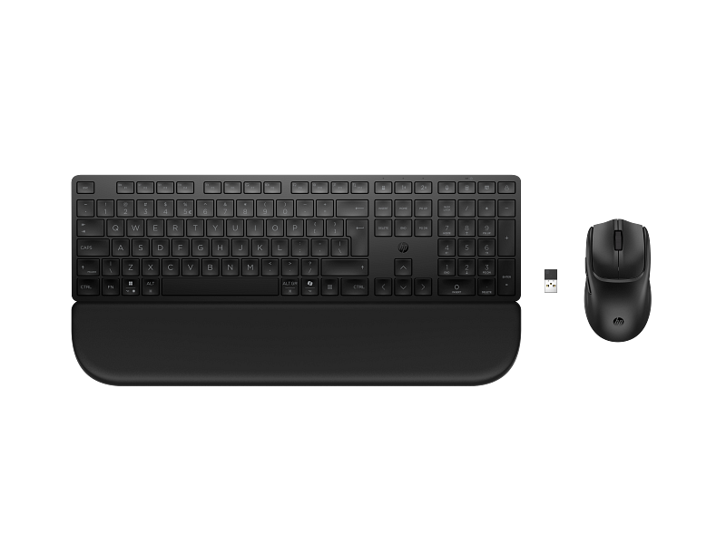 HP 585C Wireless Multi-Device Dual-Mode Keyboard Mouse Combo with Palm Rest BD5F3AA