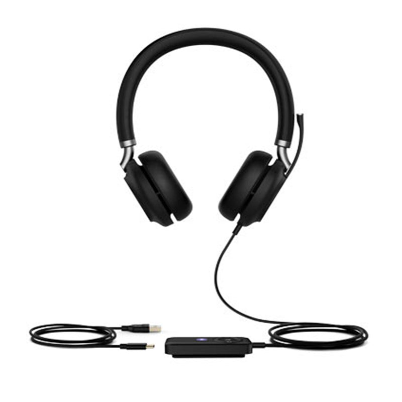 Yealink UH38 Mono UC Headset USB-C Bluetooth Noise Cancelling Mic Leather