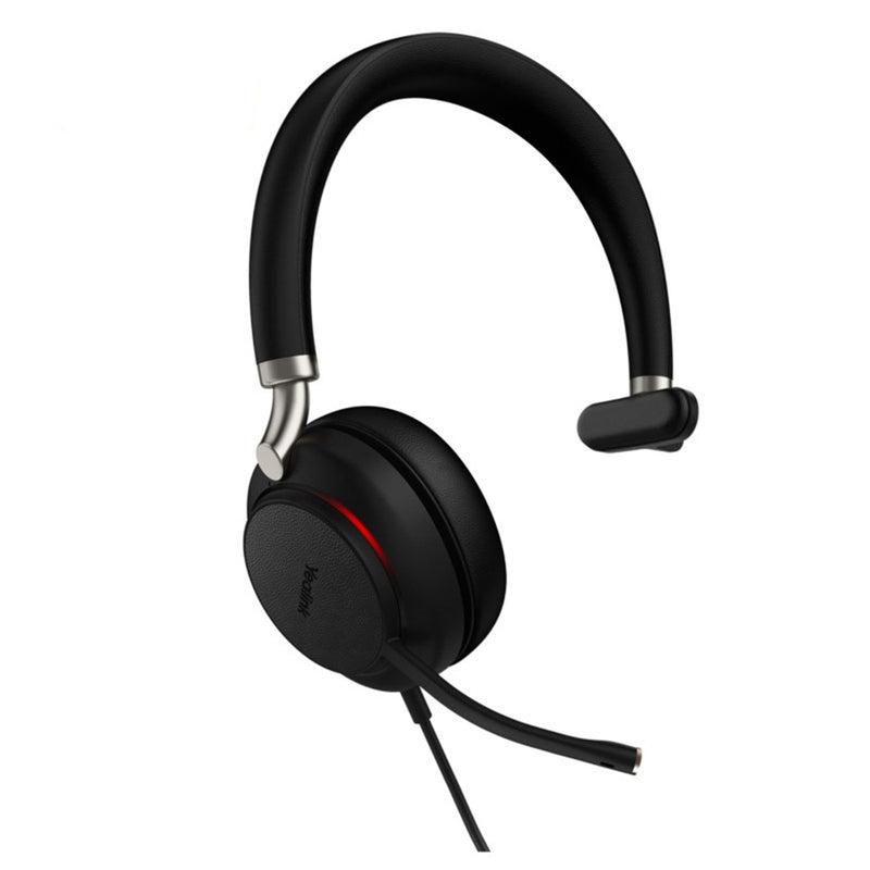 Yealink UH38 Mono UC Headset USB-C Bluetooth Noise Cancelling Mic Leather