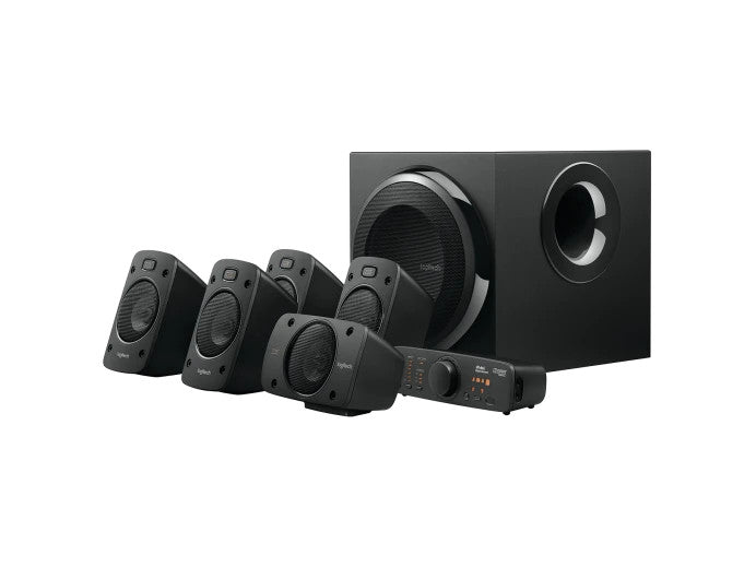 LOGITECH Z906 5.1 SURROUND SOUND SPEAKERS,RMS(500W),OPTICAL(2),3.5MM(1), RCA(1),2YR WTY-980-000470