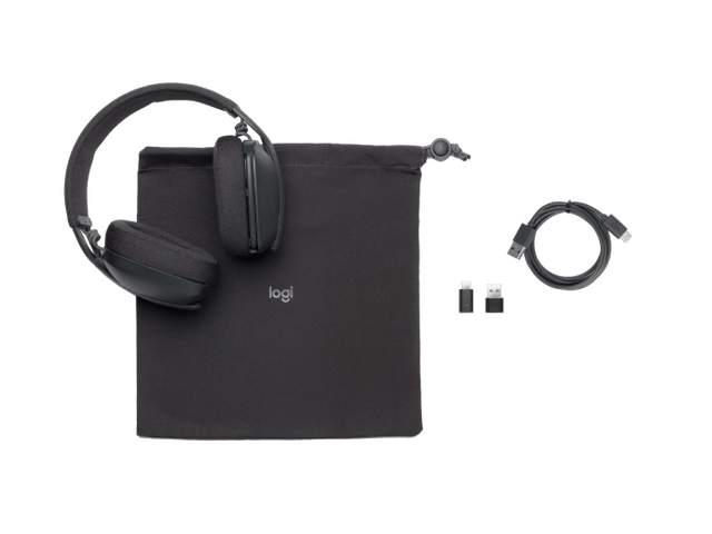 LOGITECH ZONE VIBE W/LESS MS STEREO HEADSET,BT,ADV NOISE CANCEL,USB-C W/ USB-A ADPTR,2Y WT-981-001158