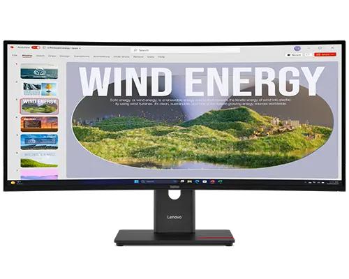 Lenovo ThinkVision T34WD-40 34in VA WQHD Curved Monitor